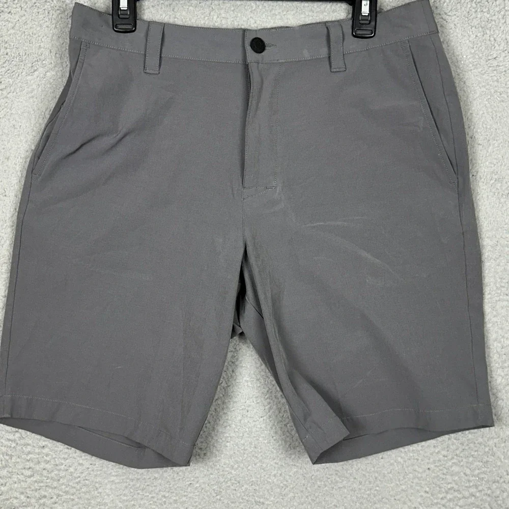 Banana Republic Shorts Mens 34 Core Temp Grey Stretch Tech Flat Front Casual